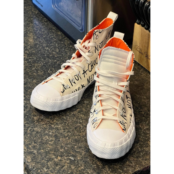 Converse Not A Chuck Hi-Top Beige Black Sneakers 8.5 - Picture 12 of 12